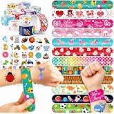 144PCS Kids Teachers Party Favors, Temporary Tattoos & Slap Bracelets | multi-themed set for kids' birthdays, classroom rewards, goodie bags, pinata stuffers and game prizes, teacher supplies