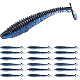 RUNCL Swimbaits Paddle 10/20/30/40PCS, 5/4/3/2 Inchs Paddle Tail, Soft Lure for Trout Crappie Bass, Durable Plastic Bait Swimmer for Saltwater/Freshwater, Fishing Lover's Gift