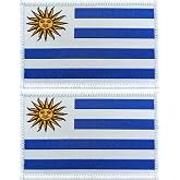 QQSD Uruguay Flag Patch Uruguayan Tactical Patch - Hook and Loop Fastener, 2 Pack