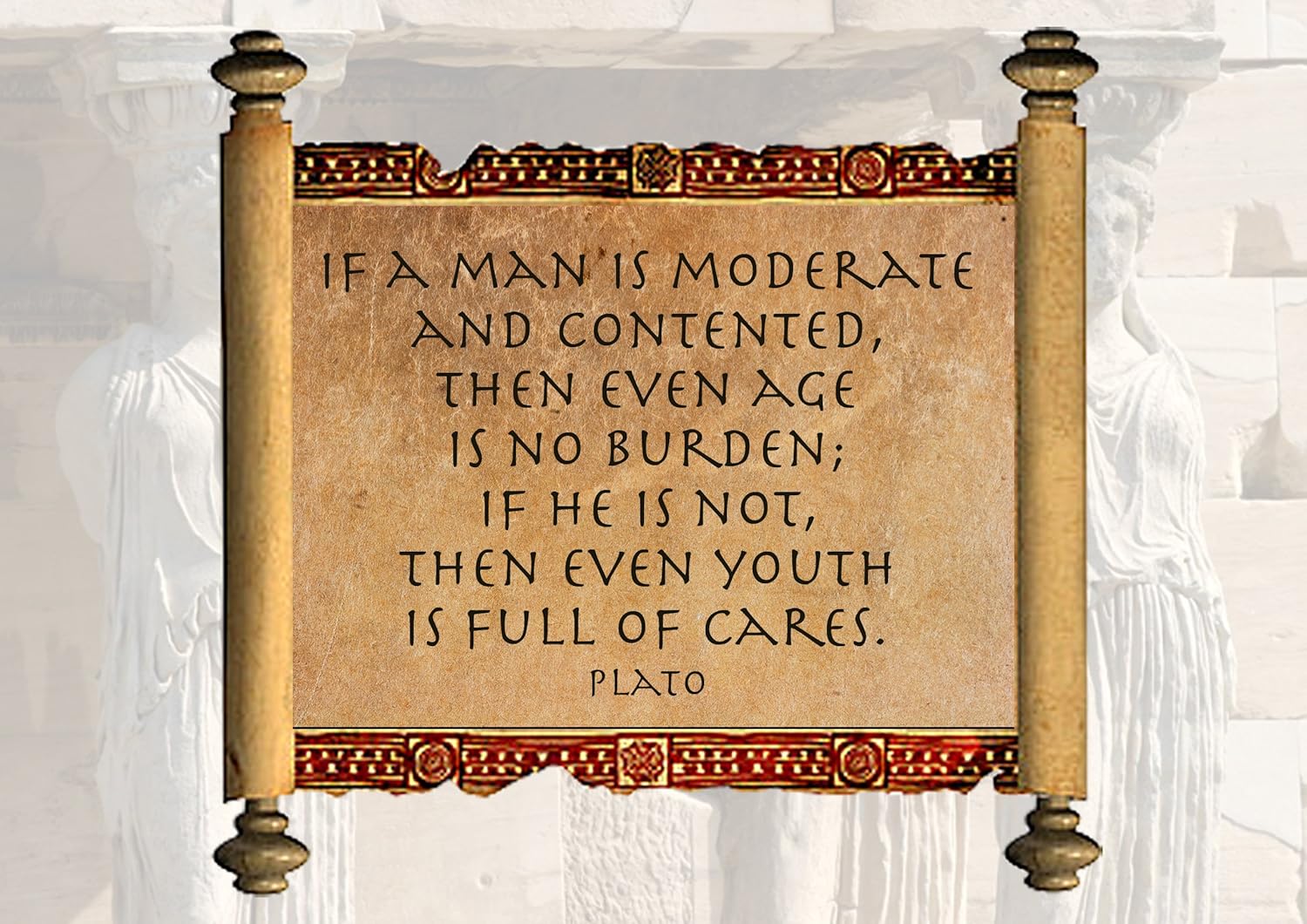 Platone Antica Saggezza Greca E Frasi Se L Uomo E Moderato A5 Carta Stampa Artistica Amazon It Casa E Cucina