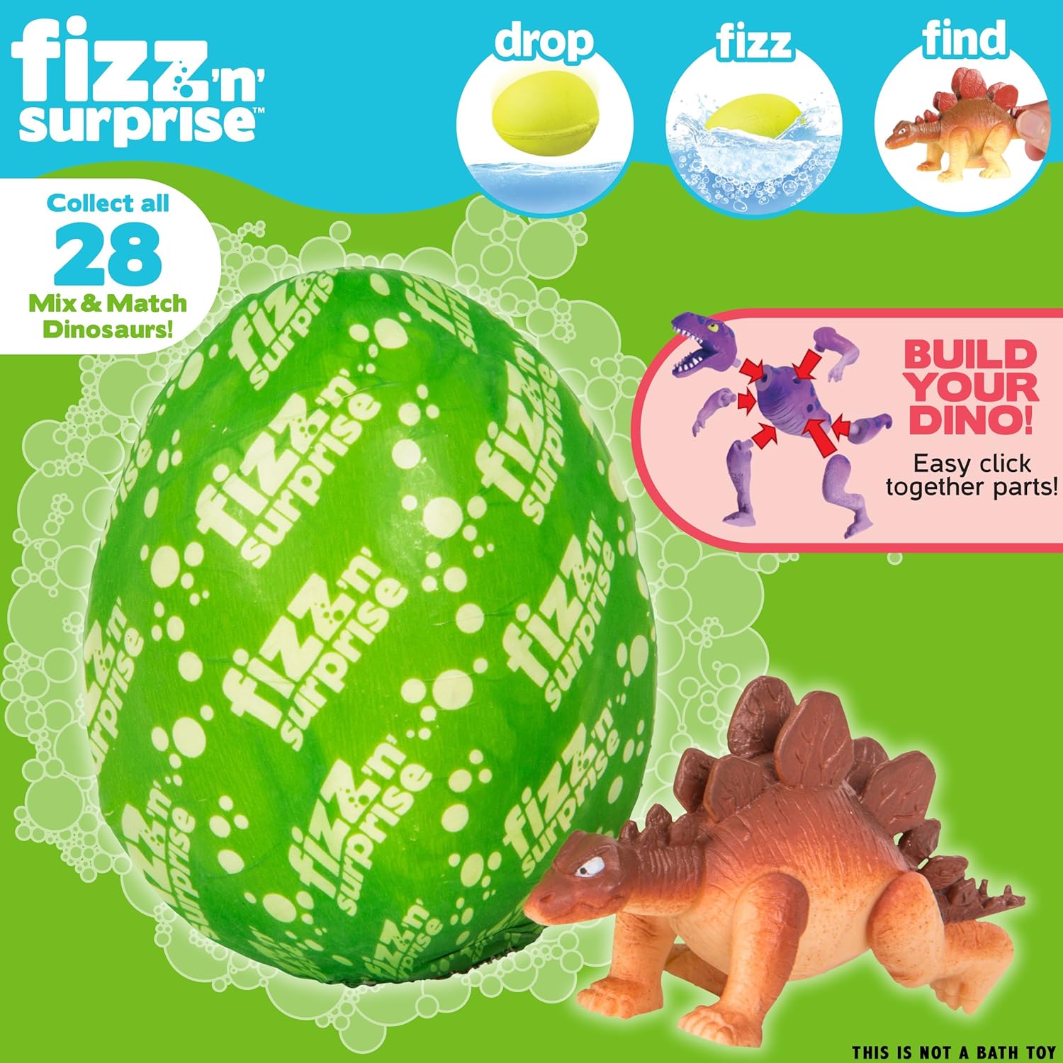 fizz n surprise dinosaur