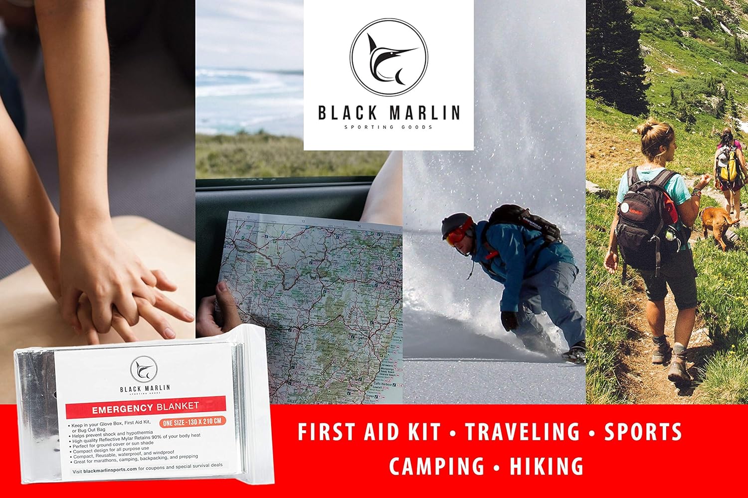 6 Pack High Quality Emergency Blankets Survival Thermal Foil Blanket