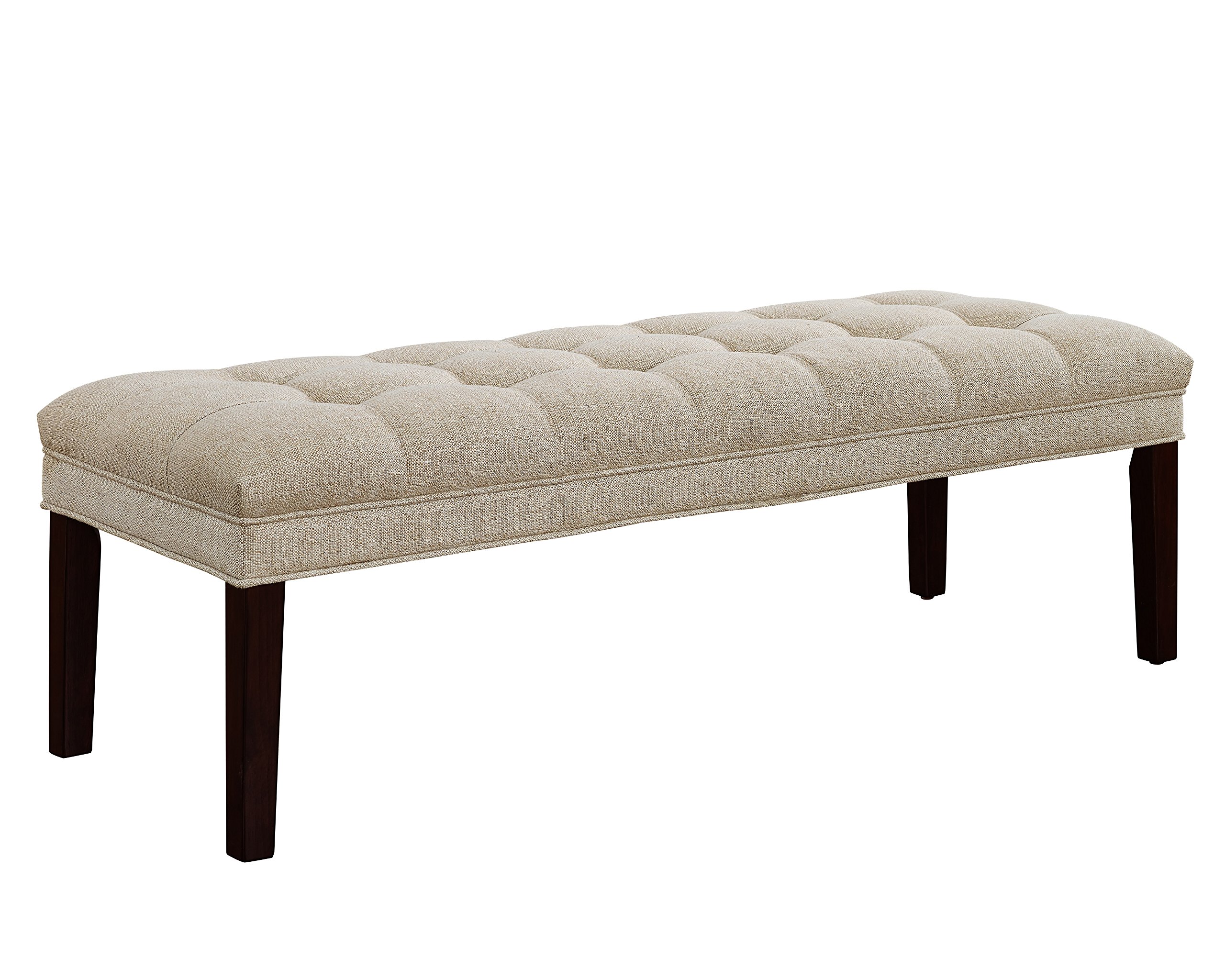 Pulaski Everly Upholstered Panel Tufted Bed Bench, Tan 605876220837 eBay