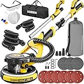 Drywall Sander, 6.5-amp Powerful Electric Drywall Sander with Vacuum, 99.5% Dust Removal, 7 Variable Speed, 900-1800RPM, Dust