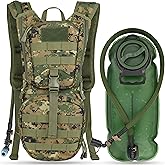 MARCHWAY Tactical Molle Hydration Pack Backpack with 3L TPU Water Bladder, Military Daypack for Cycling, Hiking, Running, Climbing, Hunting, Biking