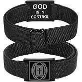 Jesvo Football Cross Bible Verse Adjustable Bracelet for Boys Mens, Christian Gifts for Kids Teen Boys