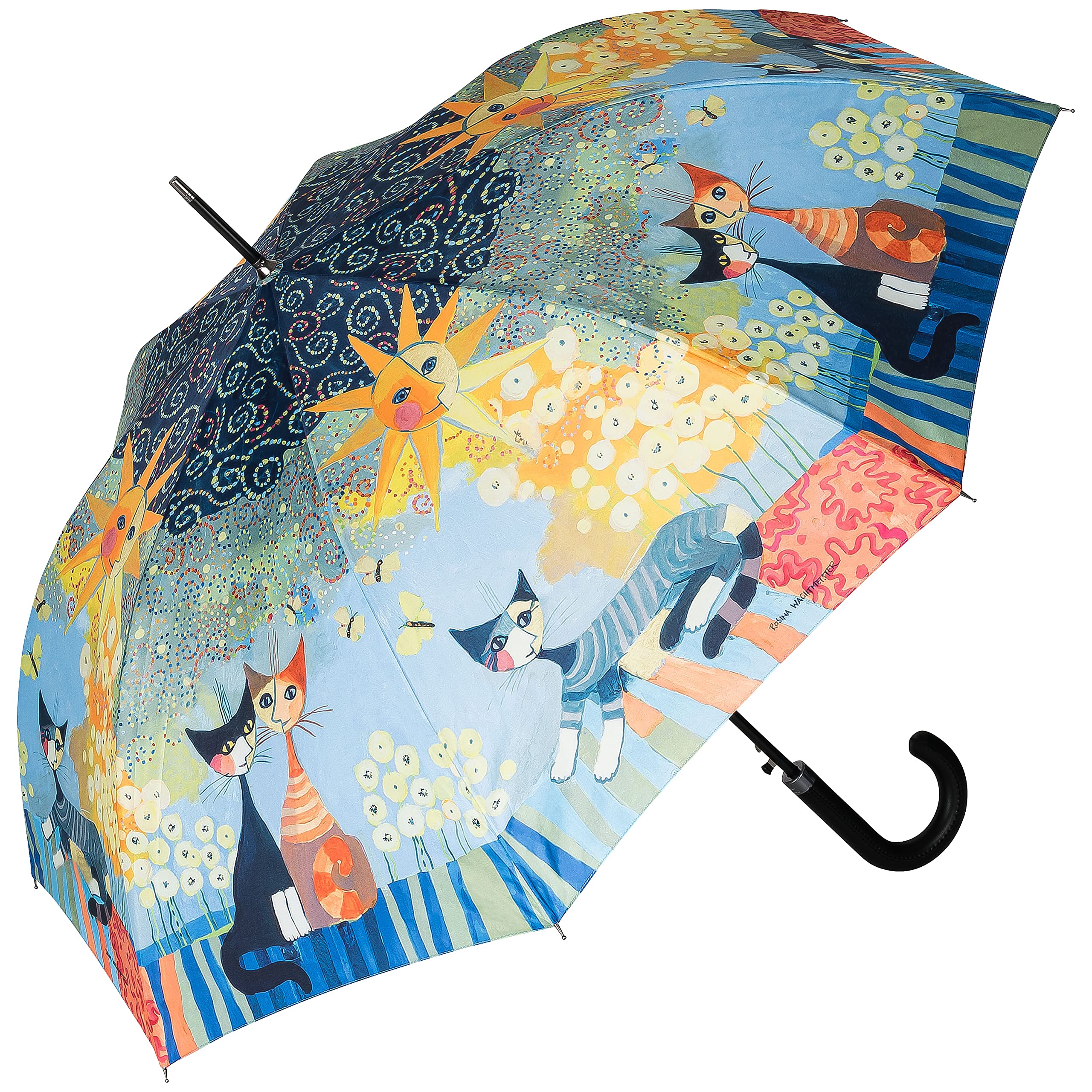 VON LILIENFELD Automatic Umbrella Art Cat Motif Rosina Wachtmeister Dolce Vita