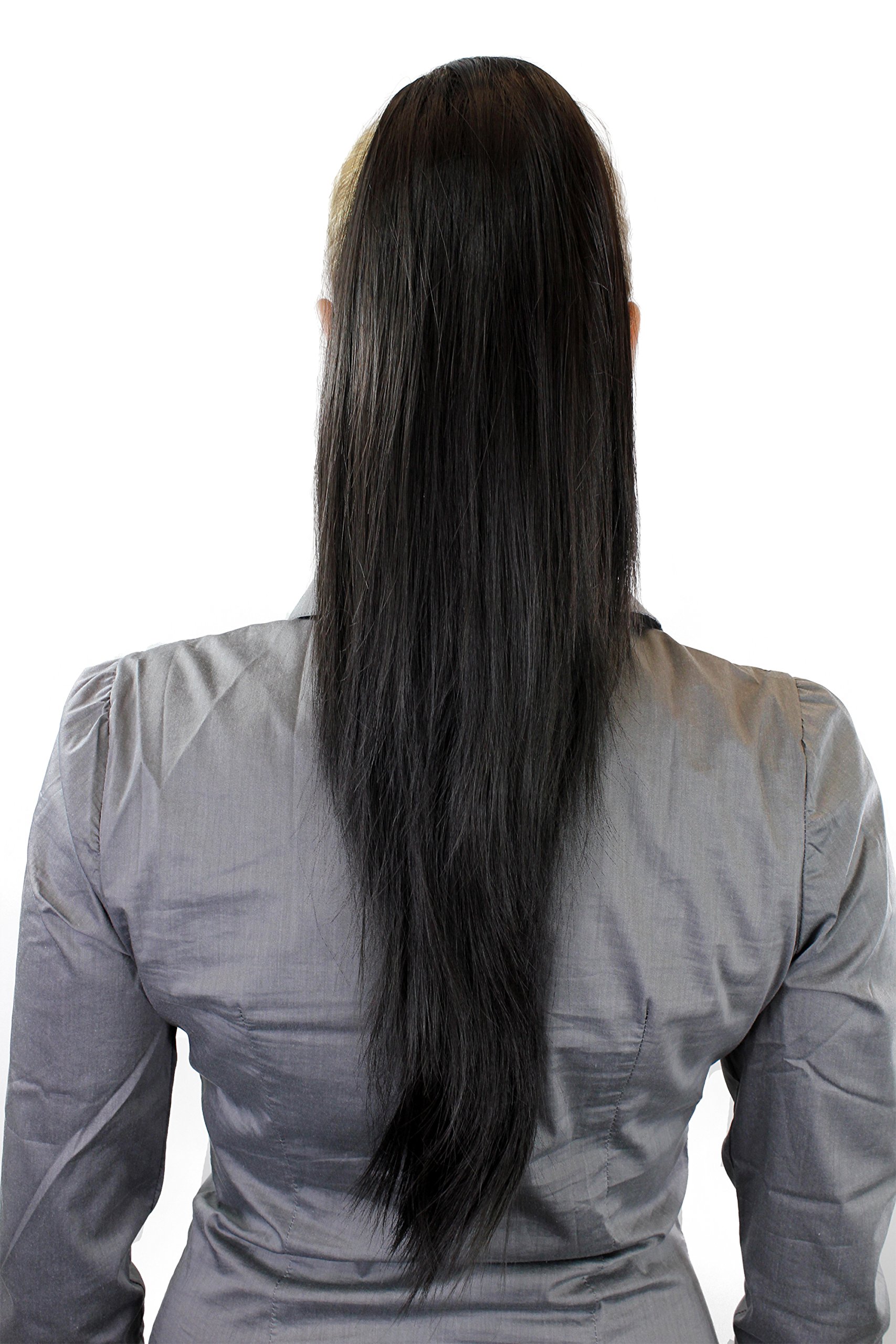 Hairpiece PONYTAIL extension VERY long AMAZING volume DARK BROWN straight WK06-3