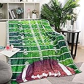 Football Blanket Gifts for Boys Girls, Football Lovers Throw Blanket Super Soft Lightweight Travel Bed Sofa Blankets for Sport Fans Kids Adults Player Coach, 50 x 60 Inch