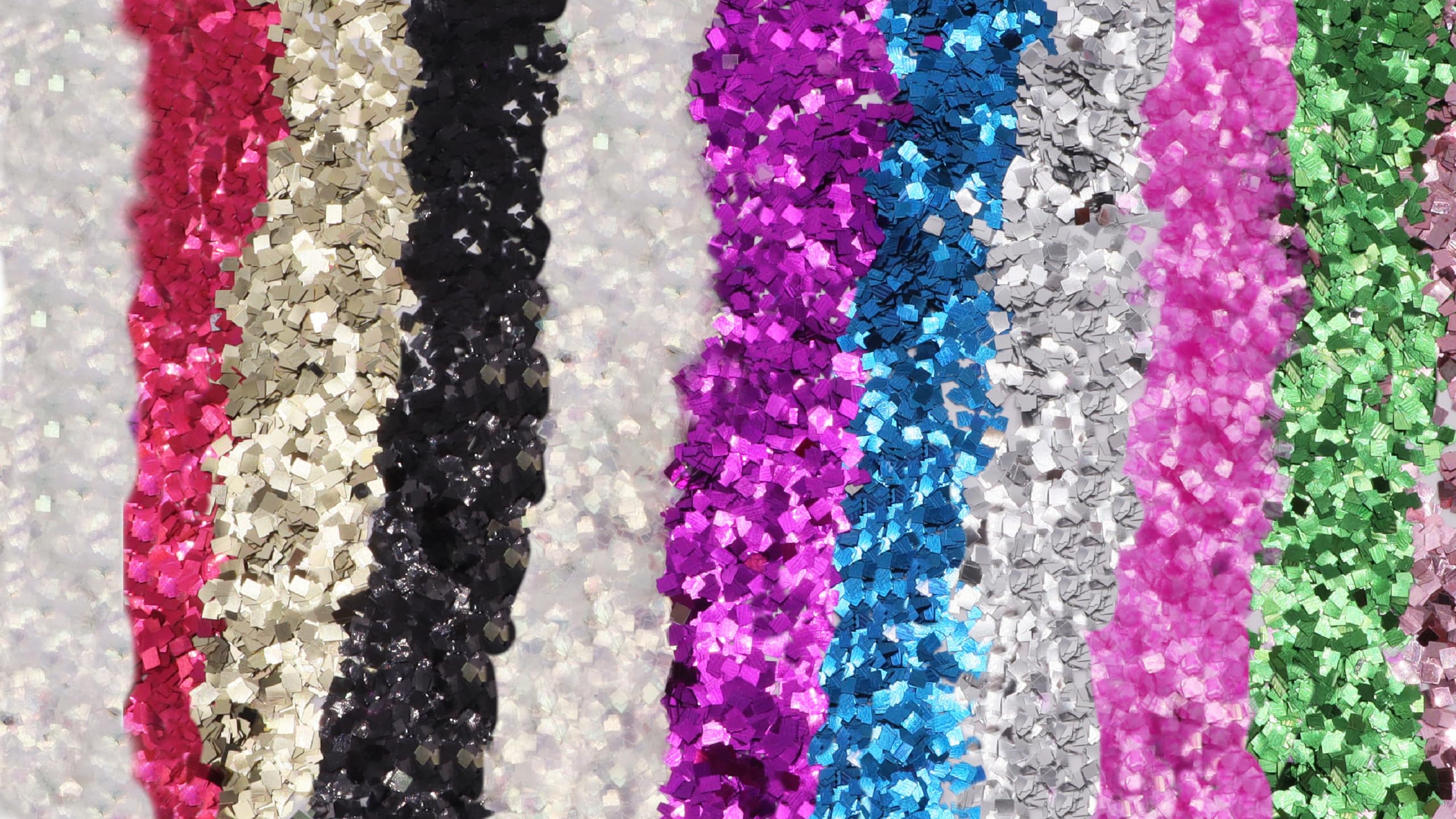 Square Glitter | 50 gram tubs | 2mm Squares | Glitter Art | Pack of 10 colours