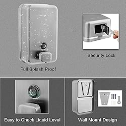 VANNSOO Wall Mounted Soap Dispenser