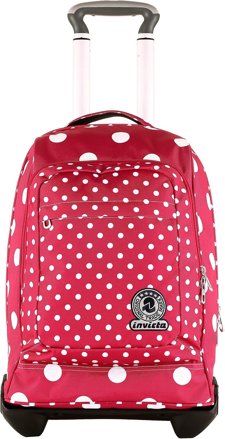 2in1 Zaino Sganciabile Trolley Tech Invicta MICRO MACRO DOTS Scuola \u0026  Viaggio Rosa Pois 34 Lt Valigeria Zaini outlookplanningdevelopment.com.au