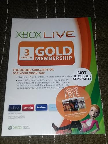Xbox LIVE Gold 3-Month Membership Card (Xbox One/360)