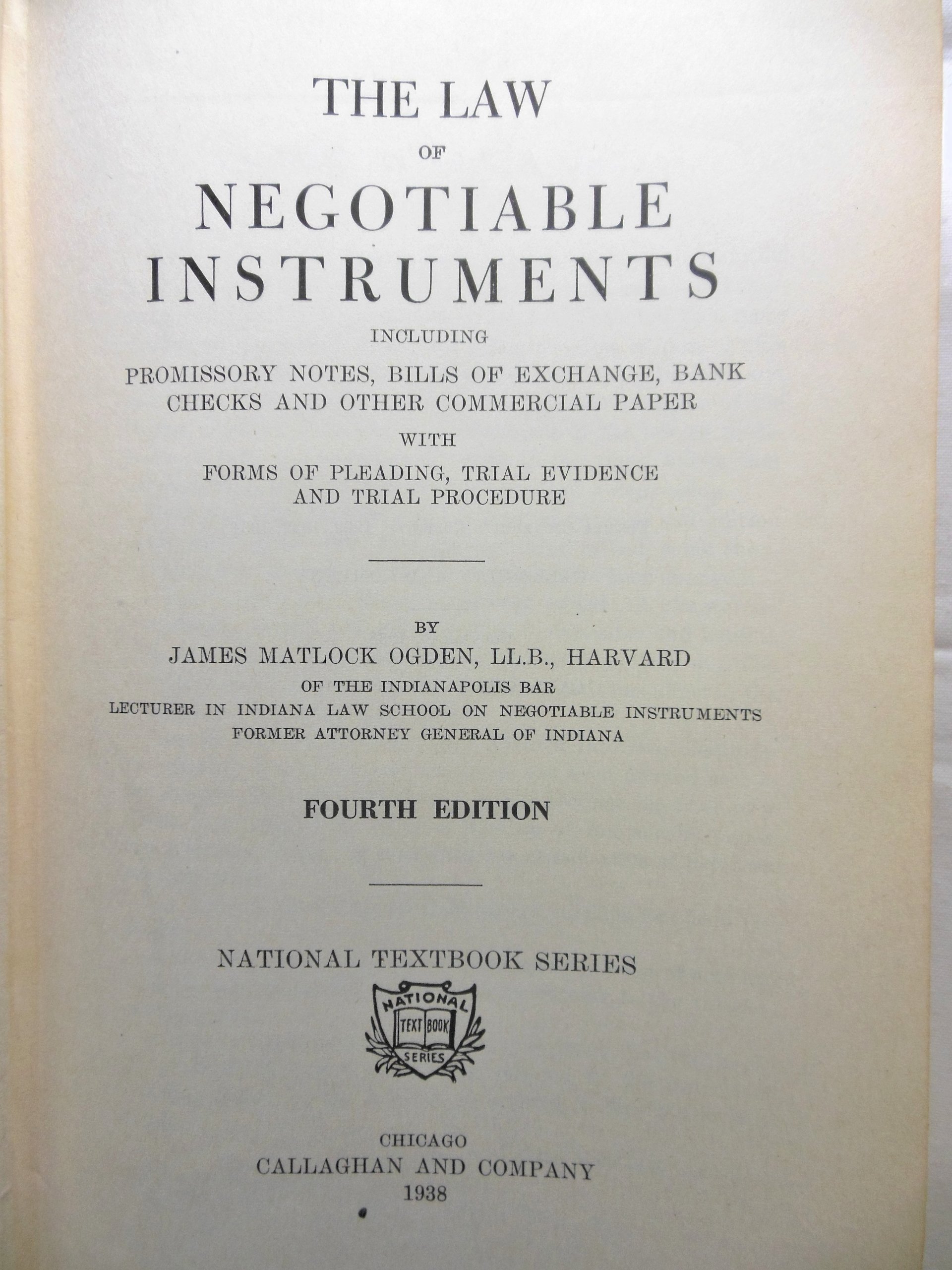 promissory : ... of law Including The instruments, negotiable