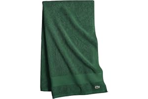 Lacoste Heritage 100% Supima Cotton Bath Towel, Croc Green, 30" x 54" – Highly Absorbent & Quick Drying, Premium Super Soft B