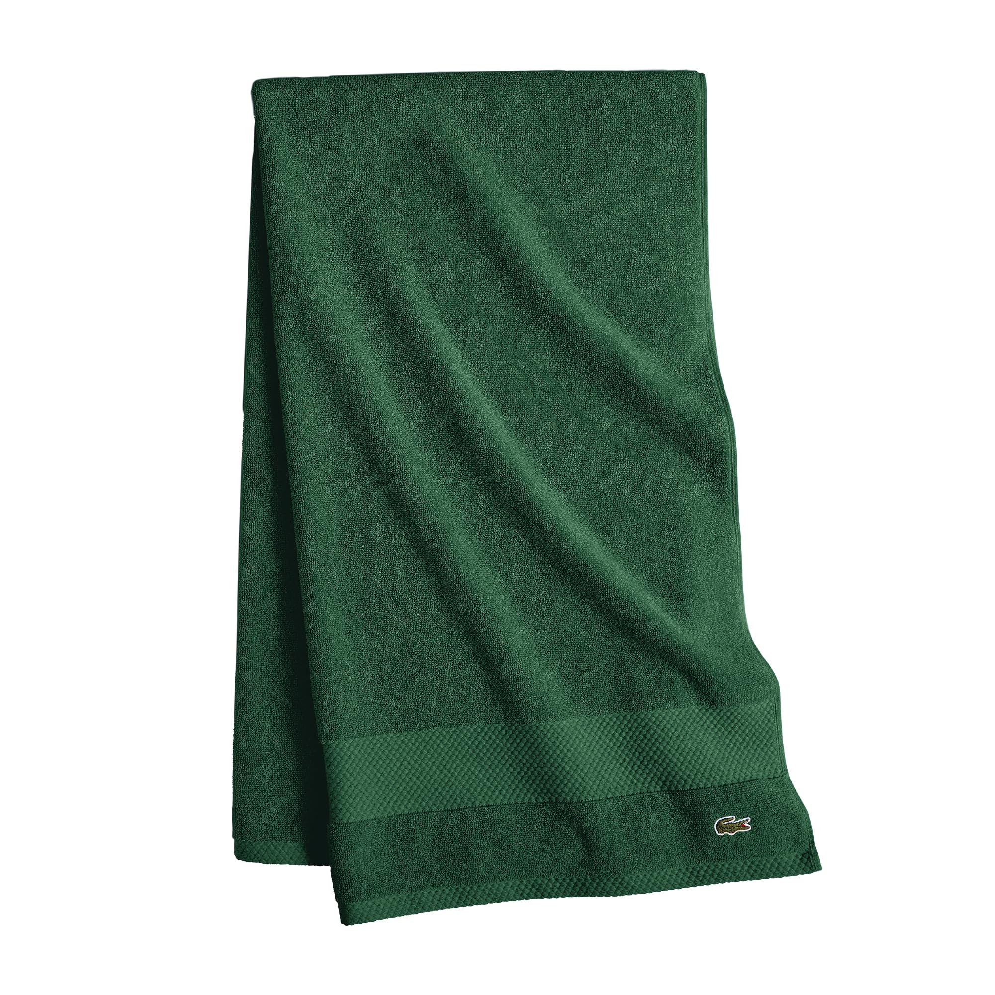 Photo 1 of Lacoste Heritage 100% Supima Cotton Bath Towel, Croc Green, 30" x 54" – Highly Absorbent & Quick Drying, Premium Super Soft Bath Towel, Bathroom Essential, Gift for All Occasions, Machine Washable