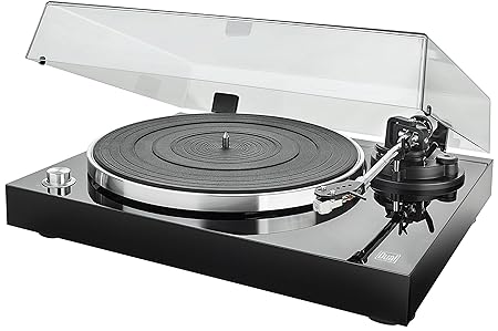 Dual DT 500 USB HiFi-Plattenspieler (33/45 U/min, Magnet-Tonabnehmer-System, USB-Anschluss, Holz-Gehäuse mit Hochglanz Lackie