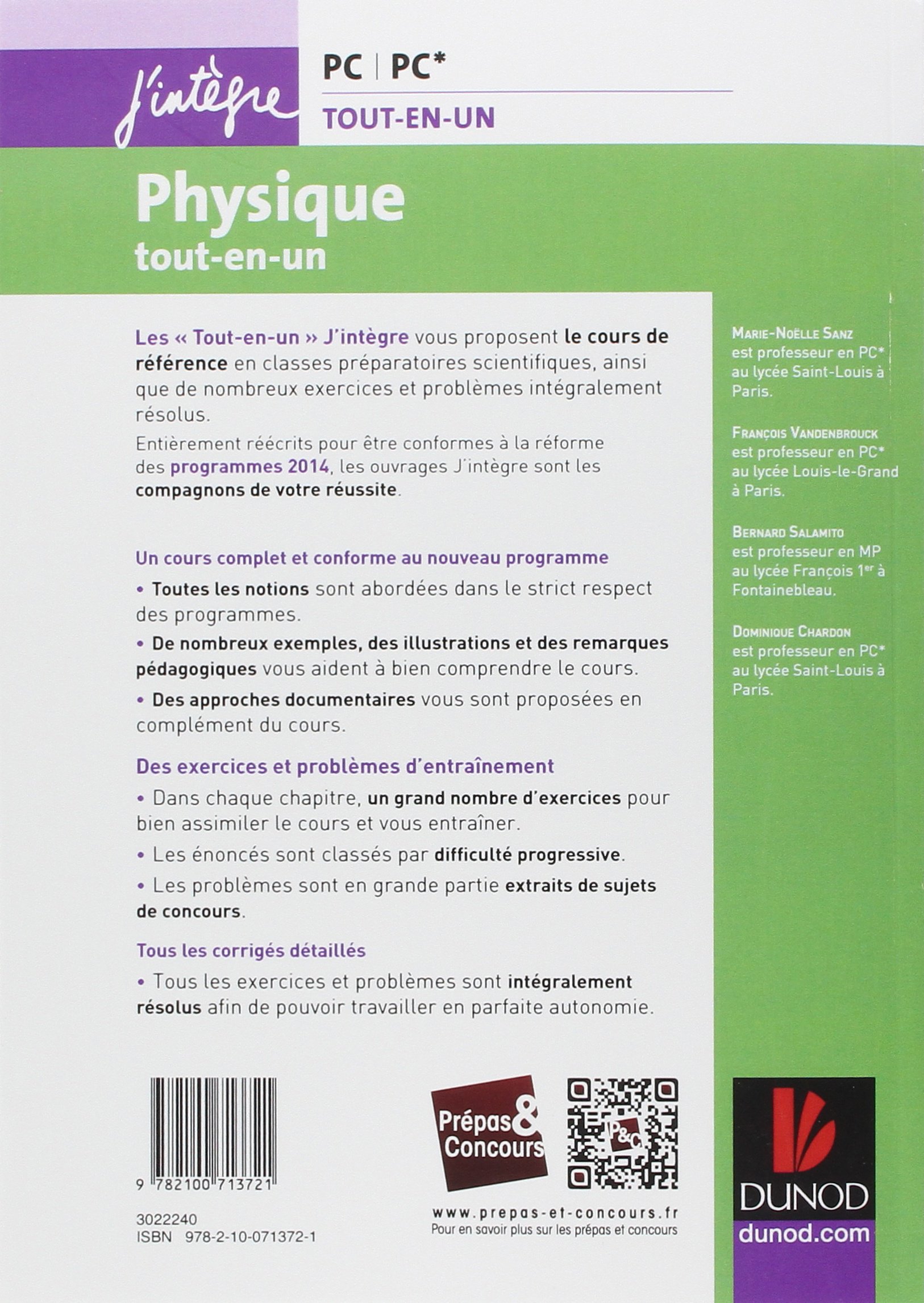 Physique Tout En Un Pc Pc Nouveau Programme 14 Nouveau Programme 14 J Integre Sanz Marie Noelle Chardon Dominique Vandenbrouck Francois Salamito Bernard Amazon Com Books