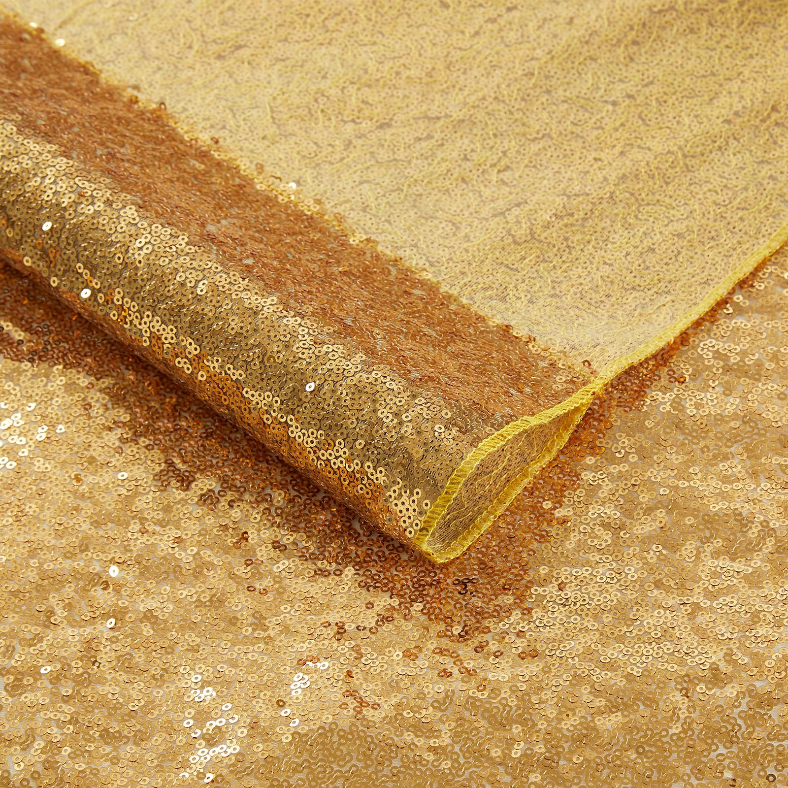 Gold Sequin Backdrop Curtain Panels Stage 2 Pieces 2FTx8FT Sheer Gold Curtains Backdrop Photo Backdrop Curtains for Wedding Birthday Party Background Drapes Christmas Decorations
