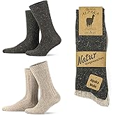 GoWith Alpaca Wool Socks for Men & Women, Alpaca-Merino Blend Warm Cozy Crew Socks, Thermal Regular-Fit Boot Socks