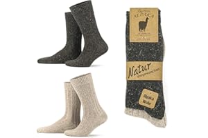GoWith Alpaca Wool Socks for Men & Women, Alpaca-Merino Blend Warm Cozy Crew Socks, Thermal Regular-Fit Boot Socks