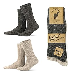 GoWith 2 Pairs Alpaca Wool Socks for Men and