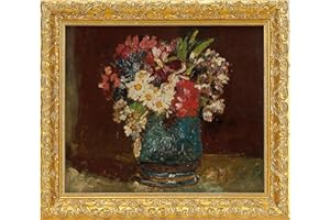 YIVIVEN Plein Air Frame for 12x12 Oil Painting Art Prints, Wood Vintage Gold Canvas Floater Frame, Antique Ornate Canvas Floating Frames (12"x12",Gold)