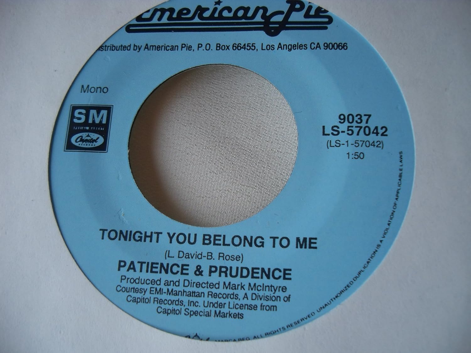 HELEN REDDY & PATIENCE & PRUDENCE Helen Reddy (Delta Dawn ) Patience & Prudence ( Tonight You HELEN REDDY & PATIENCE & PRUDENCE Helen Reddy (Delta Dawn ) Patience & Prudence ( Tonight You