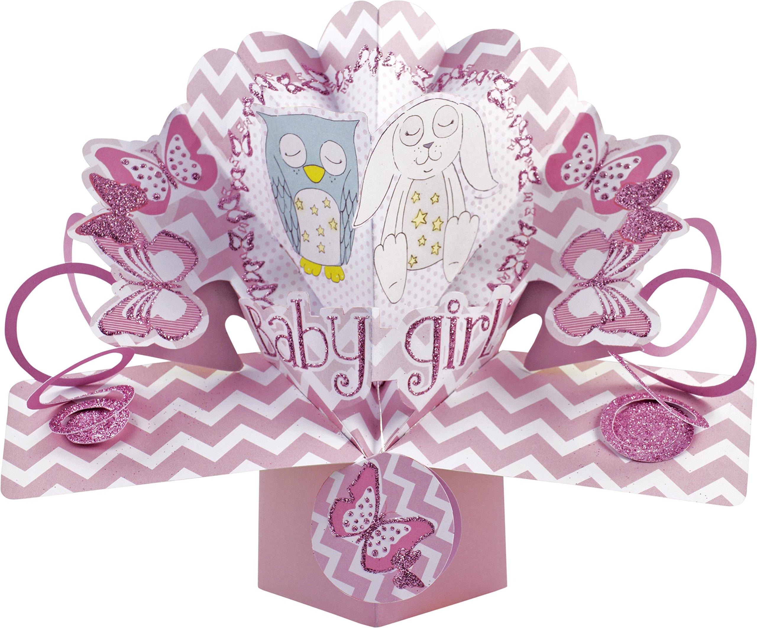 Suki Gifts International Pop Up Card BB Baby Girl, Multi-Colour, 13 x 21 x 19 cm (19421)