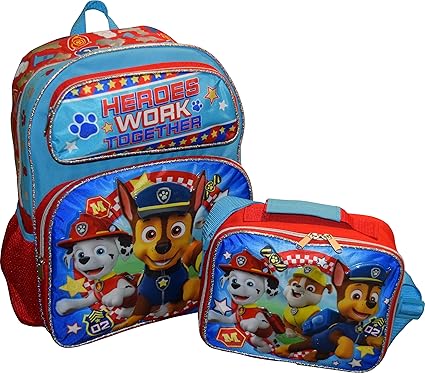 paw patrol school bag and lunch box