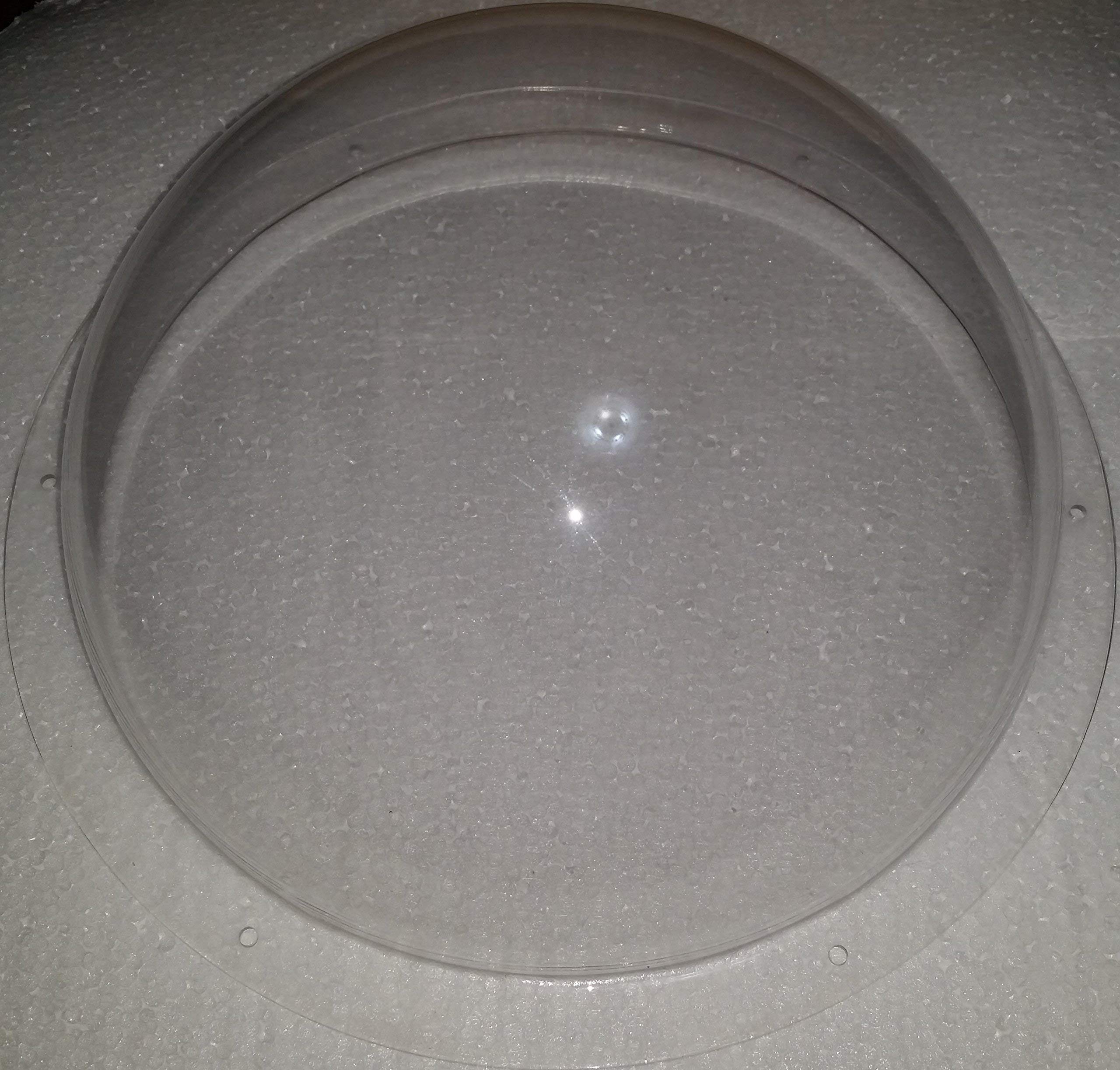 Supreme Tech Acrylic Dome/Plastic Hemisphere - Clear - 10" Diameter, 3/4" Flange with Pre-Drilled Holes