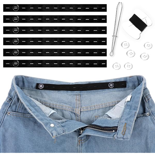 DIVINA VITAE 8Pcs Adjustable Pants Waist Tightener Clips - Cinch Elastic Back Clips For Jeans, Dresses, Women & Men, 4 Colors - View #2