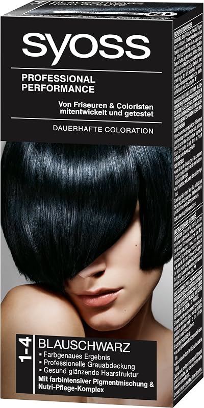 Syoss 1-4 Hair Dye Blue-Black Permanent Colour Level 3