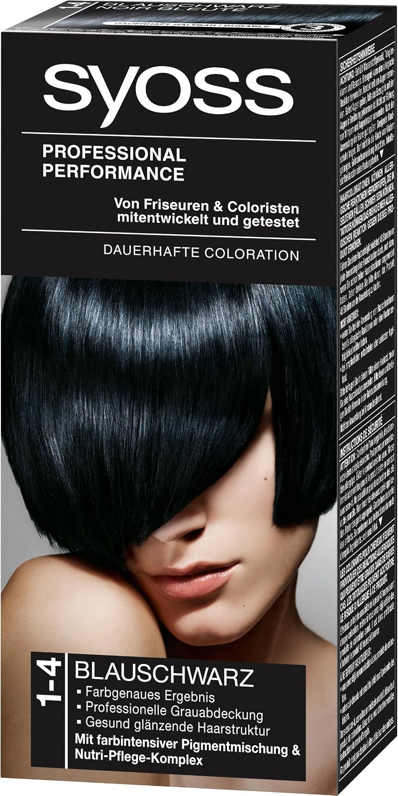 Syoss 1-4 Hair Dye Blue-Black Permanent Colour Level 3