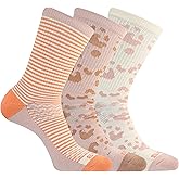 Sperry Women's Cotton Boat Crew Socks-3 Pair Pack-Arch Support and Comfort Cushioning