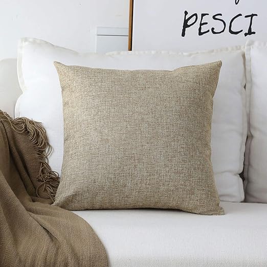 Amazon Com Home Brilliant Spring Decor Lined Linen Burlap Square