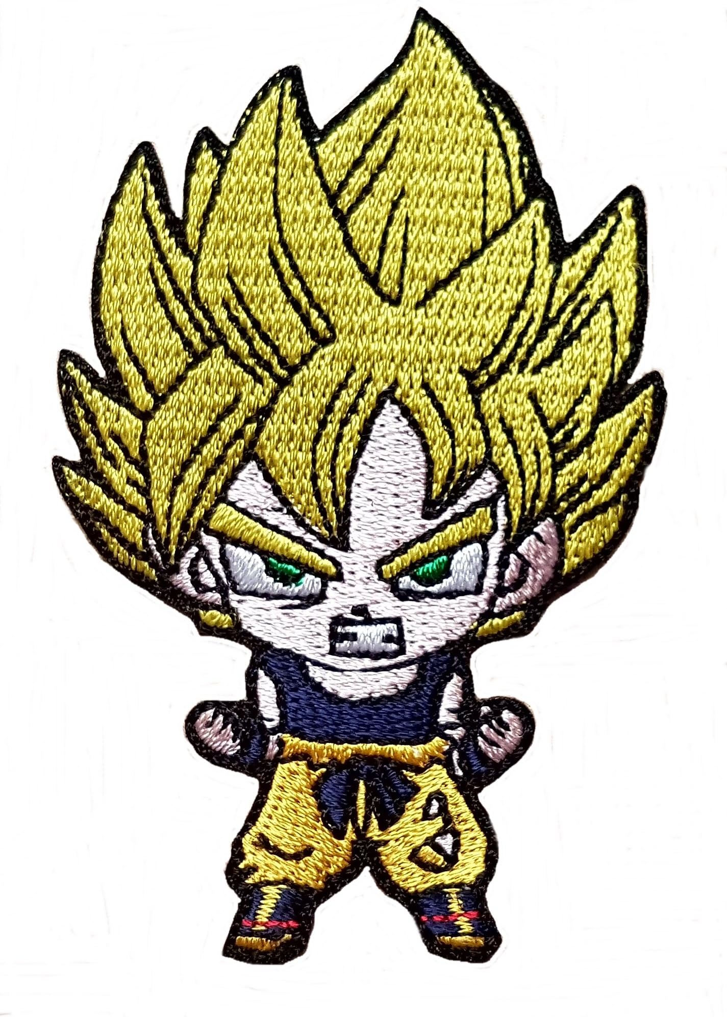 DRAGON BALL GOKU EMBROIDERED IRON ON/ SEW ON PATCH 7.6 cm x 3.5 cm (H X W)