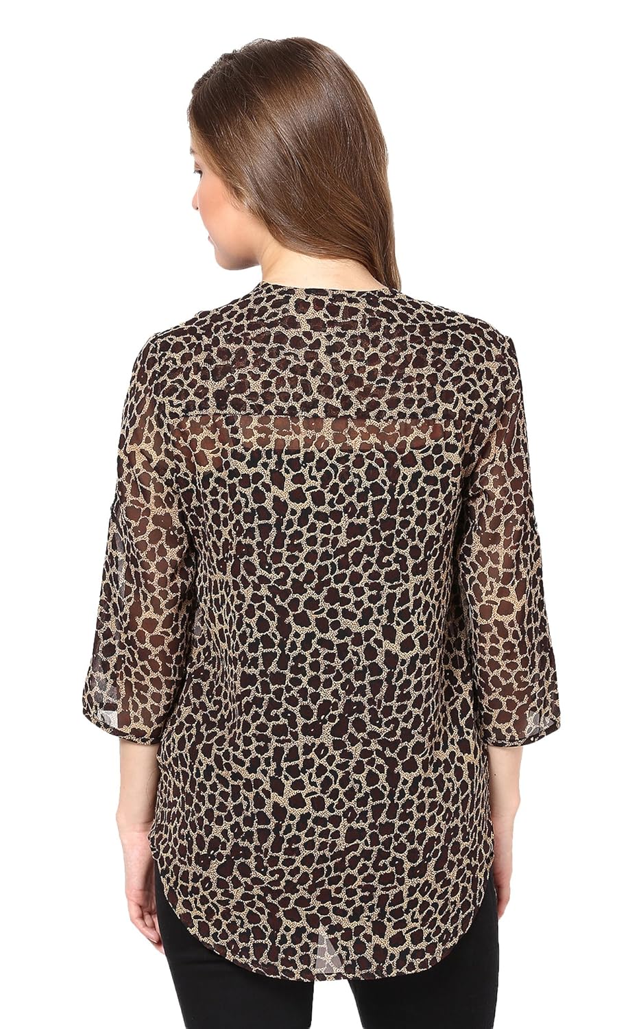 the gud look women's polyester top (beige, xs)