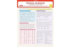 Mandarin Chinese Grammar Study Card