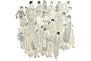 Paper Dolls Ephemera Collage Kit 45PCS by CATaireen Junk Journal Supplies Vintage Picture Cards