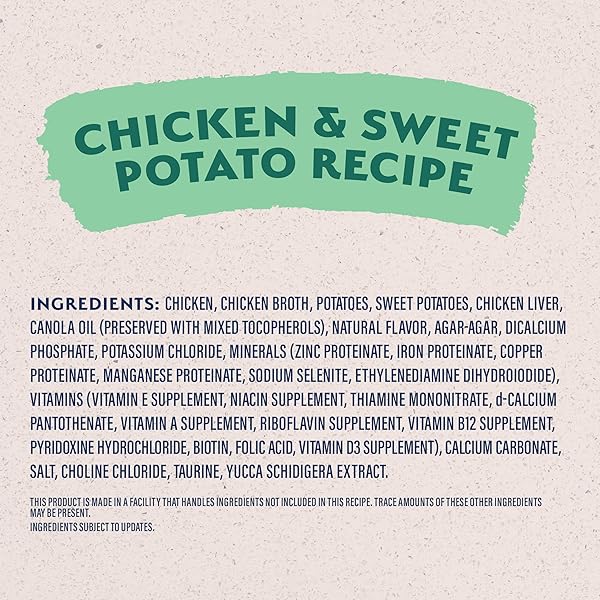 NATURAL BALANCE LIMITED INGREDIENT ADULT GRAIN-FREE WET CANNED DOG FOOD, CHICKEN & SWEET POTATO RECIPE, 13 OUNCE (PACK OF 12)