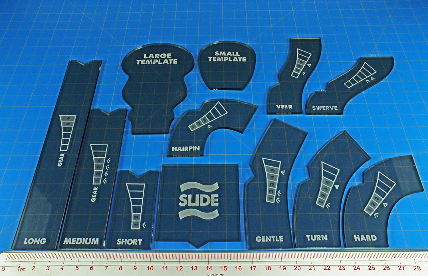 LITKO Gaslands Template Set, Translucent Bronze (12), Standard Scale Template Set - Image 4