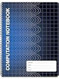 BookFactory Computation Notebook/Engineering Notebook - 100 Pages (9 1/4" X 11 3/4") - Scientific Grid Pages, Durable Translucent Cover, Wire-O Binding (COMP-100-CWG-A-(Computation))