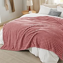 Bedsure GentleSoft Brick Dust Fleece Queen Blanket