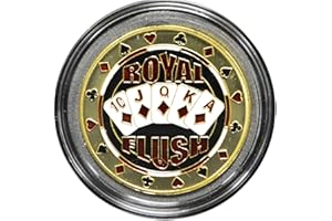 MRC POKER Hand Painted Poker Card Guard Protector - Royal Flush