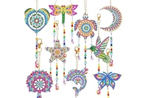 9pcs Diamonds Paintings 5d Diamond Art Diy Kits Diamond Art Kits for Adults Double Sided Crystal Gem Painting Hanging Ornamen