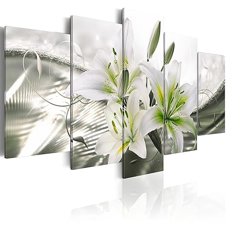 murando - Acrylglasbild Blumen 200x100 cm - 5 Teilig - Bilder Wandbild - modern - Decoration - Blumen Orchidee Abstrakt b-A-0