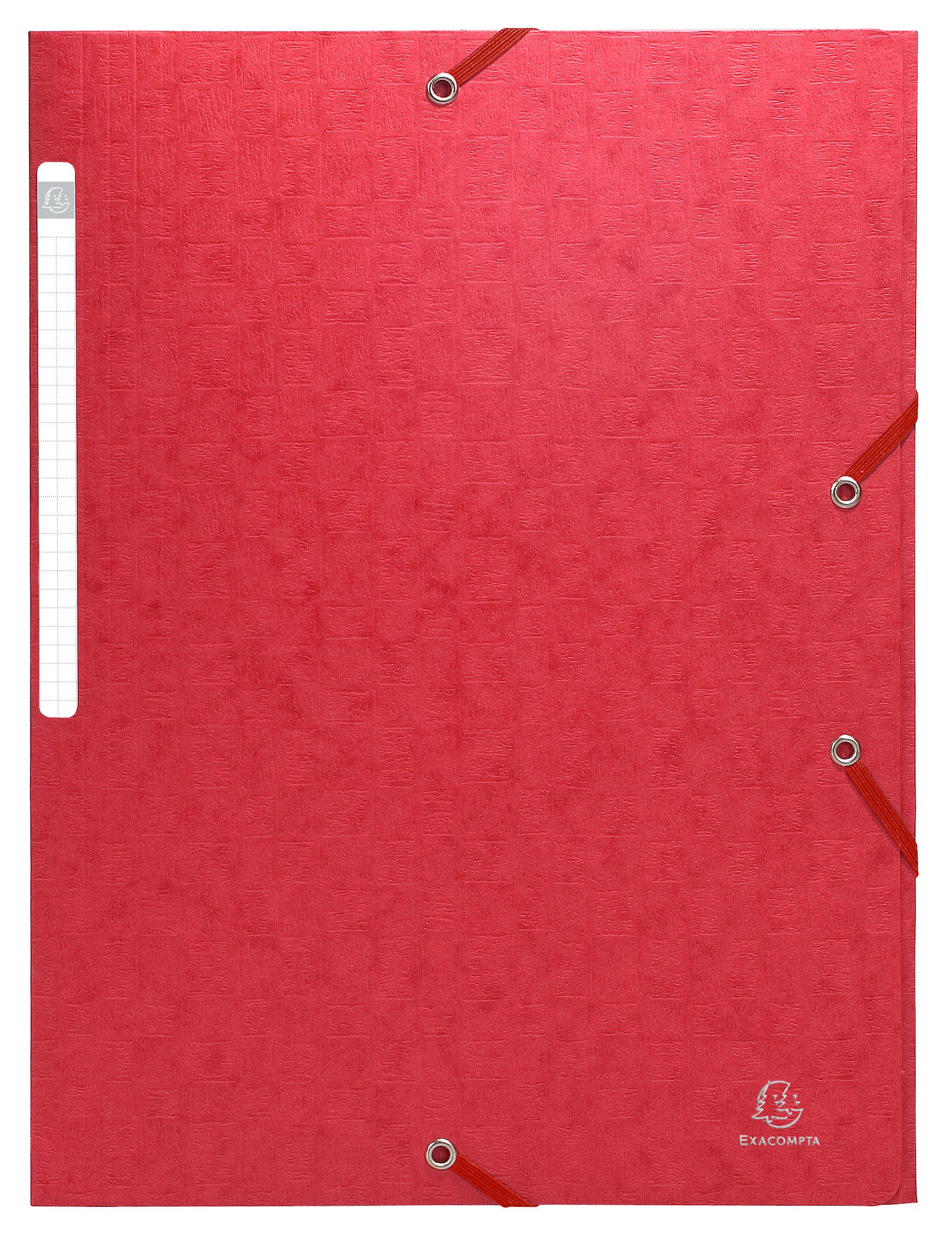 Exacompta - Ref 55755E - Scotten Elasticated 3-Flap Folders - Suitable for A4 Documents, 425gsm Embossed Mottled Pressboard, FSC-Certified - Red (Pack of 10)
