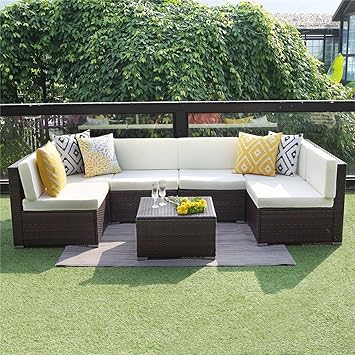 Amazon.com: Wisteria Lane 80 PCS Patio Furniture Conversation Set ...