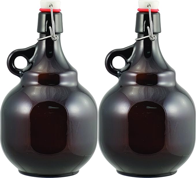 Beer 2L Amber Flip Top Palla Growler (Pack of 2)